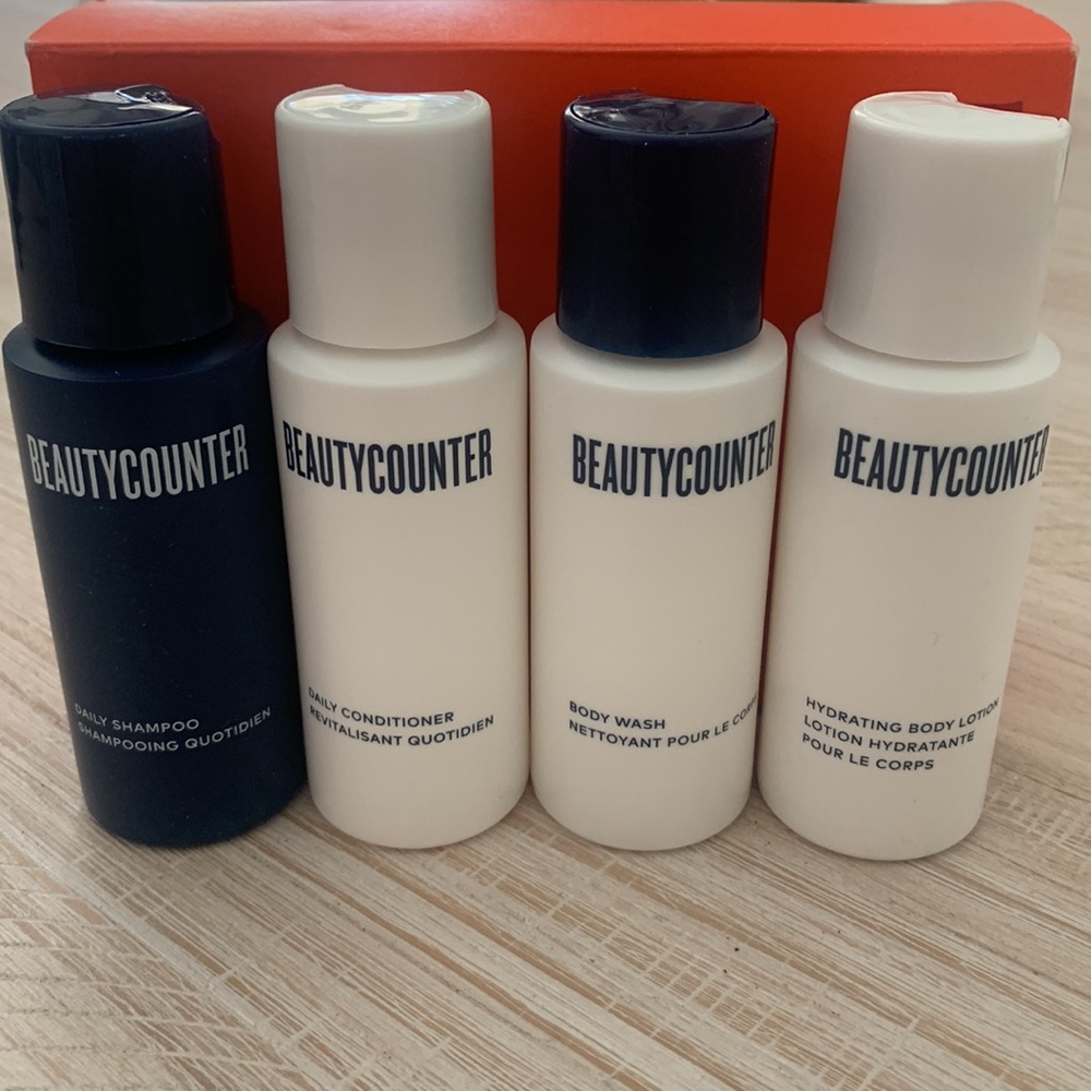 Beauty Counter Travel Set (shampoo, conditioner, body lotion and body wash)